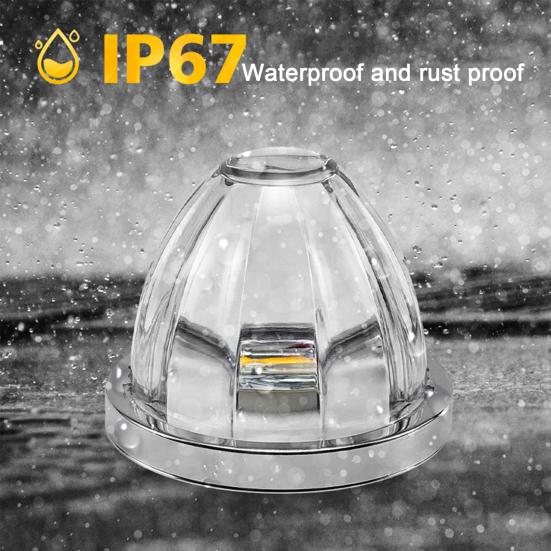 

1/2 шт. Светодиодные лампы-колеса-арбузы с боковой подсветкой, улучшенная видимость, безопасность, габаритные огни для полуприцепов 1pc