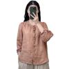 Women's Summer Cotton Linen Embroidered Top - Retro National Style, Light & Versatile
