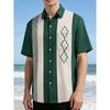 Men's Musical Note Pattern 3D Print Shirt Button Up Shirt Casual Shirt Summer Shirt Short Sleeve Daily Vacation Clothing