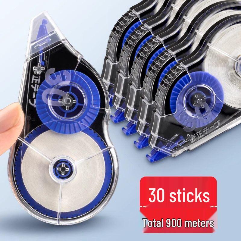 Correction Tape for Students, Drop-Proof, 30m, Large Capacity, Economical, Seamless, Smooth, Silent White-out.