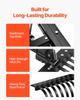 106.7cm Tow Behind Landscape Rake, 3-Point Lawn Rock Rake with Blade & Lift Lever, Fit Category 1 ATVs UTVs Lawn Tractors, Heavy Duty Dethatcher Rake
