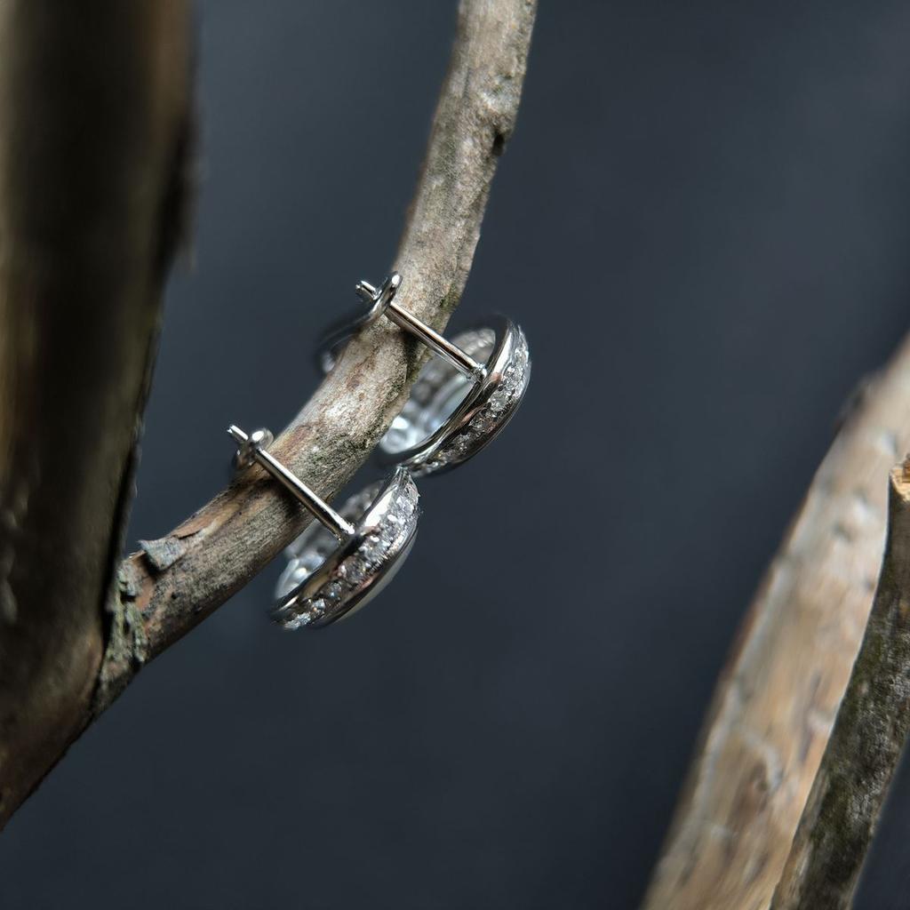 Cercei din argint cu sidef natural, zirconiu cubic (60002274)