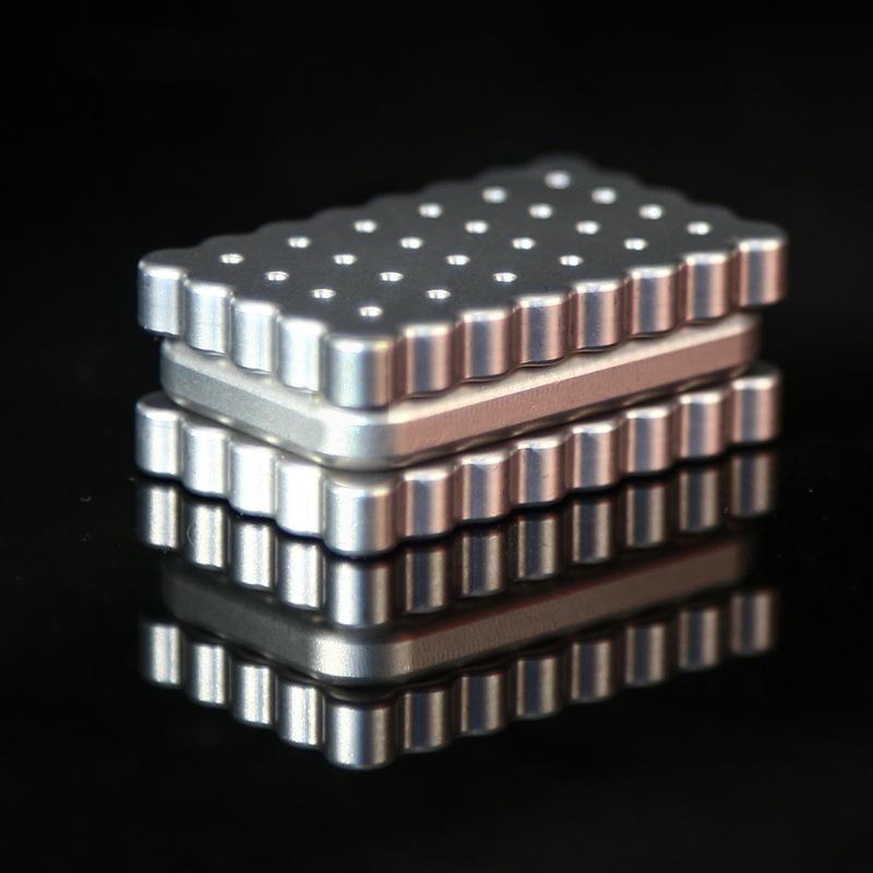 Edc Magnetic Push Card Stainless Steel Pushing Plate Fidgeting Mechanical Slider Coin Stress Ease Plaything Antistresse Relieve Stress