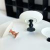 1Pc Dollhouse Miniature Dessert Cake Dish Pattern Tray Model Mini Meal Plate High Foot Fruit Plate Toys Diy Accessories