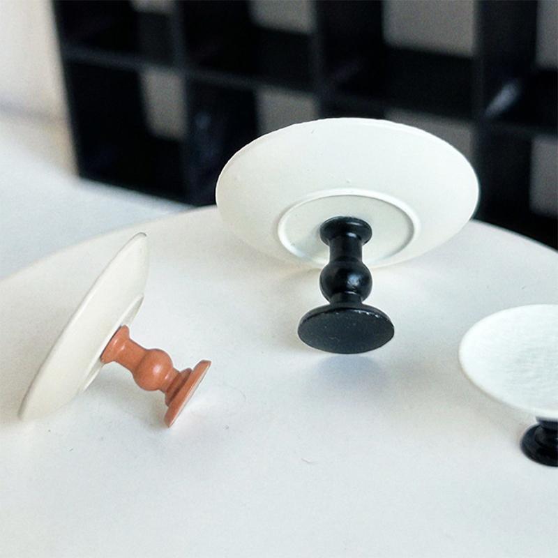 1Pc Dollhouse Miniature Dessert Cake Dish Pattern Tray Model Mini Meal Plate High Foot Fruit Plate Toys Diy Accessories