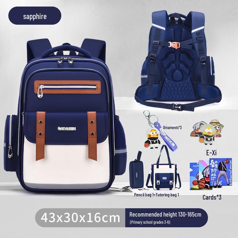 Cloud Schoolbag: Large Capacity, Lightweight Backpack for Grade 1-6 Boys & Girls