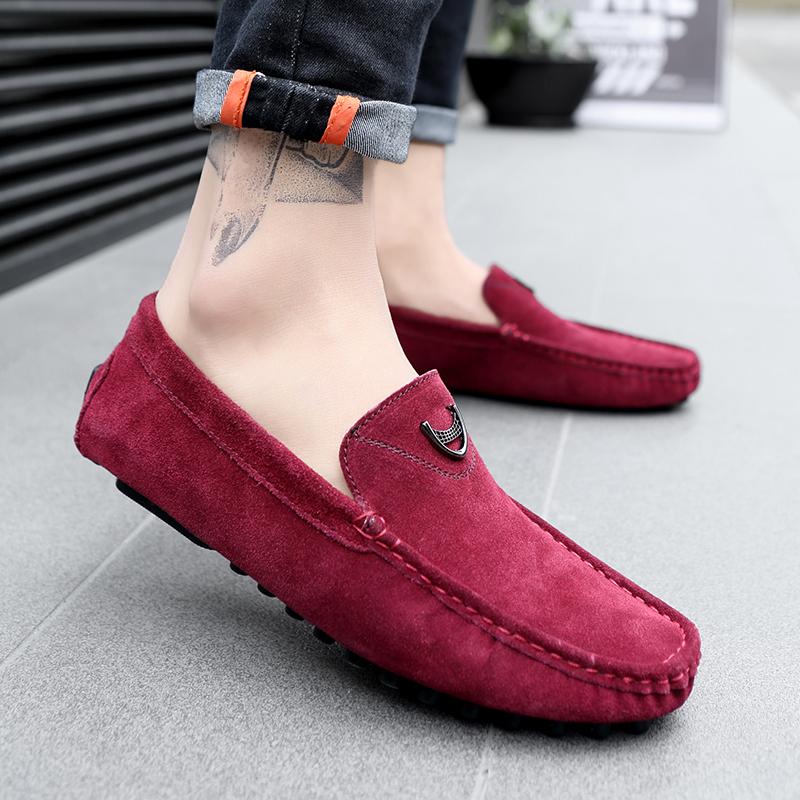 Fashion Slip-ons Men Casual Flats Outdoor Moccasin Men Walking Shoes Leather 2025 New High Quality Loafers Handmade Male Dress Shoes
