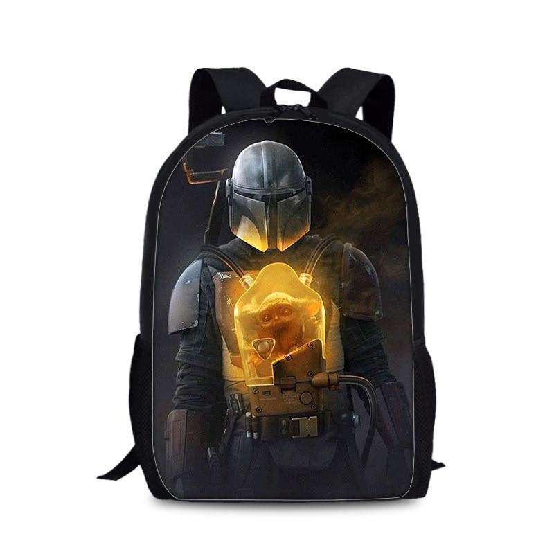Mandalorian Grogu Batoh pro děti s dvojitým popruhem z odolného nylonového materiálu