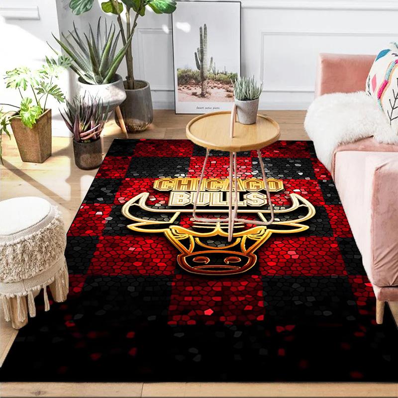 Red Bulls Basketball Area Rug Suitable for Indoor And Outdoor,Carpets for Kitchens, Homes, Offices, Living Rooms,Home Decor,Christmas Gift