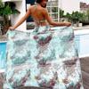 2024 Hot Girl Print Three-Piece Bikini Set with Yarn Skirt - Sexy Backless Design