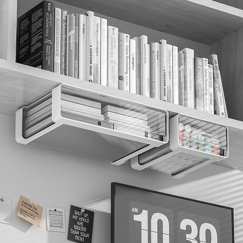 Under-Desk Hidden Storage Box for Cosmetics & Stationery