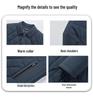 Men's Lightweight Cotton Jacket for Autumn/Winter - Mid-Aged Elderly Dad Lapel Style, Warm Business Casual Coat