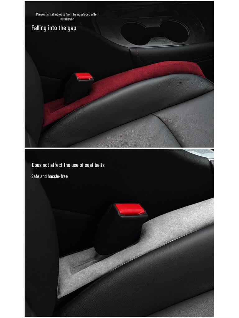 Universal Alcantara Suede Car Seat Gap Filler Strip - Leakproof Interior Accessory