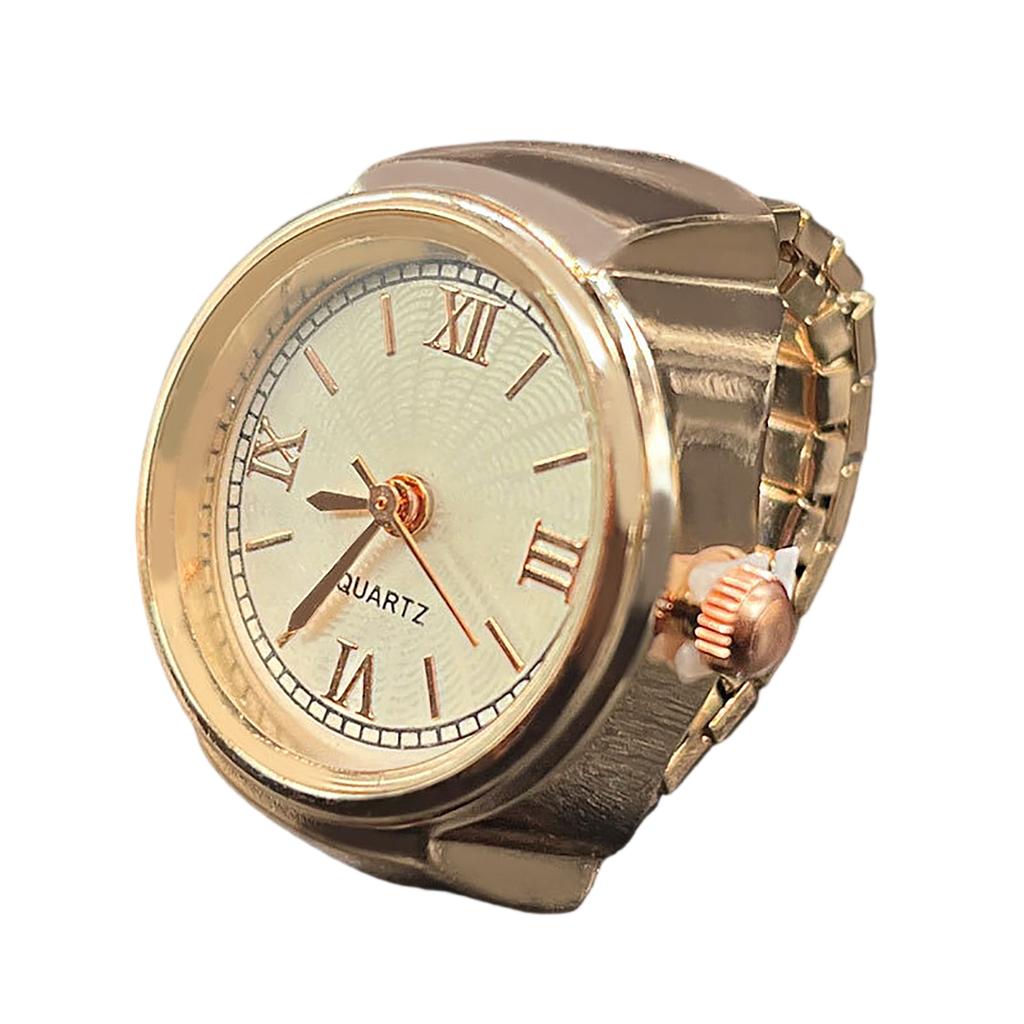 Ring Watch Fashion Square Ring Shape Watch Personality Creative Retro Style Ring Electronic Watch