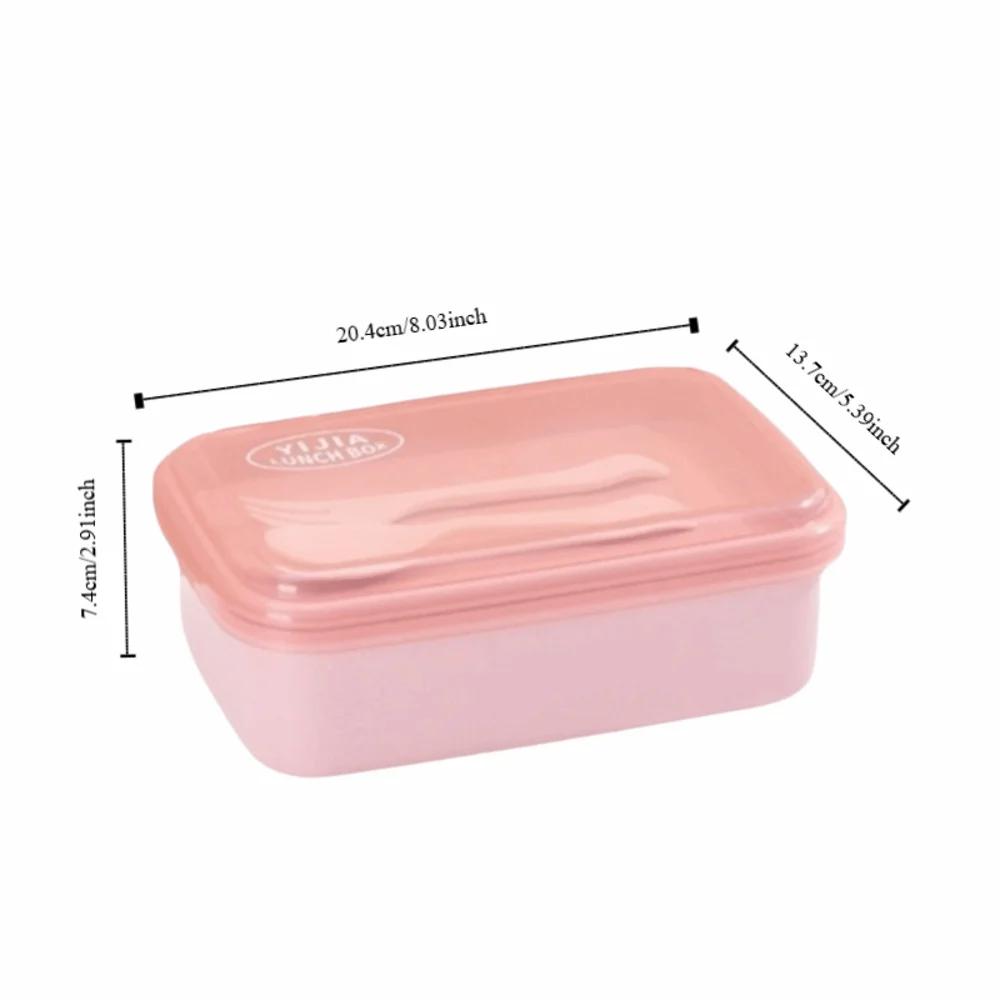 Versiegelte Schülermikrowellen-Lunchbox mit Deckel, auslaufsicherer Lebensmittelbehälter, unterteilt mit Gabel Löffel, Mikrowellen-Ofen-Lunchbox Schule
