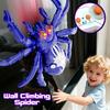 Electric Remote Control Gecko Toy with LED Eyes 360 Degrees Spin Rechargeable RC Wall Crawler Lizard Toddlers Wall Climbing Gecko Prank Toy
