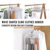 10pcs Wave Design Plastic Clothes Hanger, Scarf and Accessory Organizer for Bedroom,Laundry,Closet Organization,Home Storage