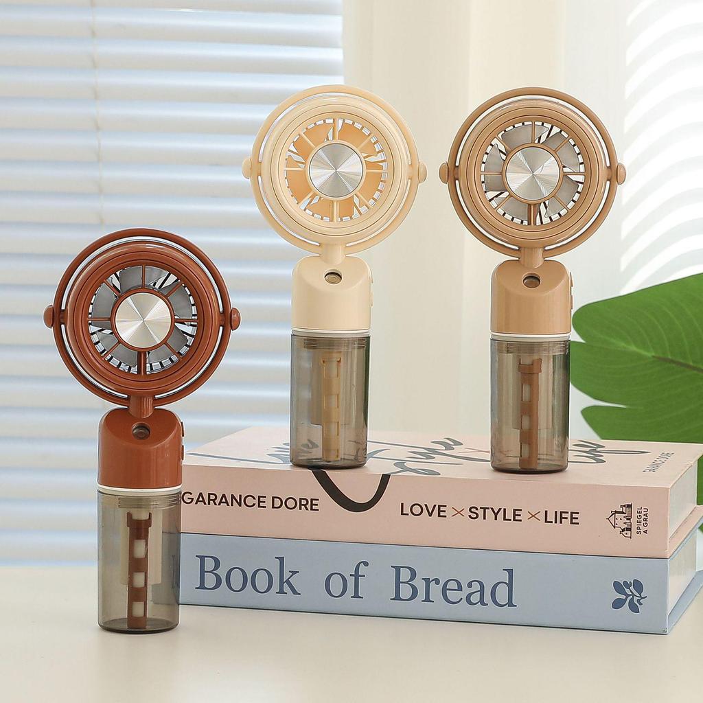 2026 USB Rechargeable Hydrating Spray Fan: Compact Desktop & Handheld Cooling for Dorms