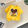 Girls' Cartoon Print Casual Round Neck Short-Sleeve T-Shirt - Summer Collection