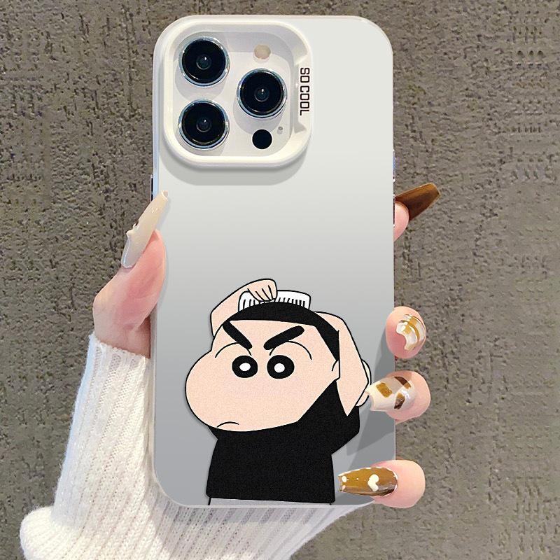 Shin-chan Silver Phone Case for iPhone 13/14Pro/15ProMax/16Pro/17
