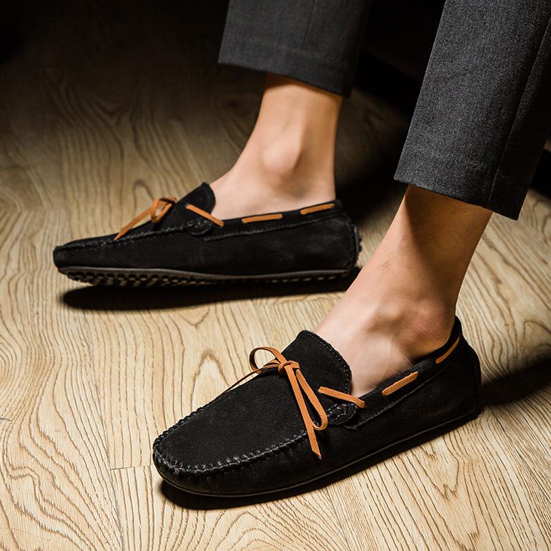 Fashion Brand Mens Casual Shoes Fashion Suede Leather Moccasins For Men Classic Slip On Loafers Men Soft Driving Flats Plus Size 49