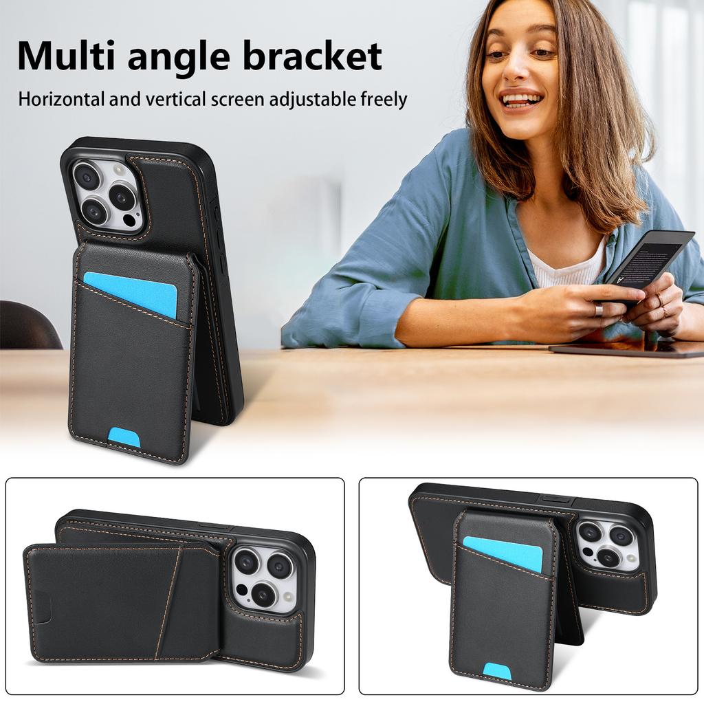 Compatible with iPhone 16 15 Pro, Magnetic Detachable Wireless Charging Two-in-one Card Slot Anti-drop Phone Case