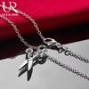 925 Sterling Silver Chain Scissors Pendant Necklace Fashionable Wedding Jewelry