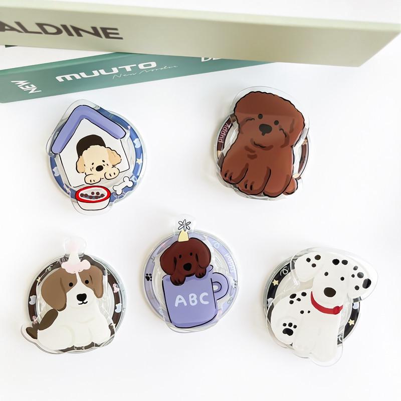 Adorable Cartoon Dog MagSafe Magnetic Silicone Phone Holder - Lazy Folding Telescopic Design