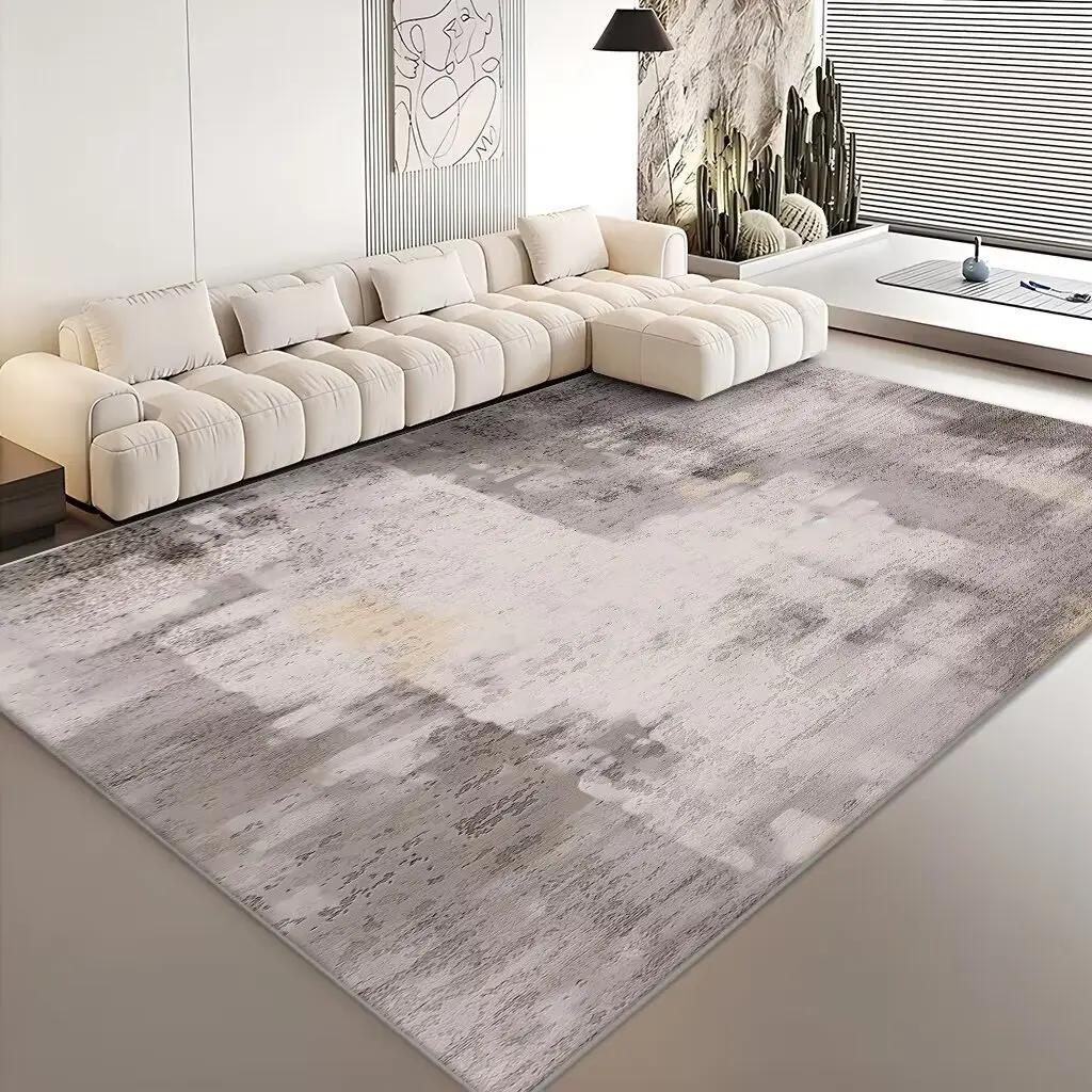 Modern Carpets for Living Room Abstract Large Area Plush Rugs Bedroom Decor Bedside Carpet Grey Washable Floor Mat Lounge Rug