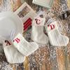 Embroidered Christmas Socks Alphabet Christmas Tree Pendant  Christmas Tree