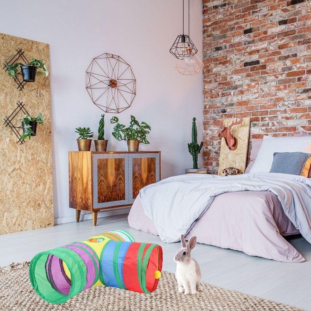 Breathable Cat Tunnel Tube Polyester+Steel Wire Pet Fun Play Toy Portable Cat Nest  Cat