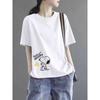 Brand Discount Store Genuine Goods Women Clothes Pure Cotton Short Sleeve Top Plus Size Loose Casual Print Summer T-shirt Tide