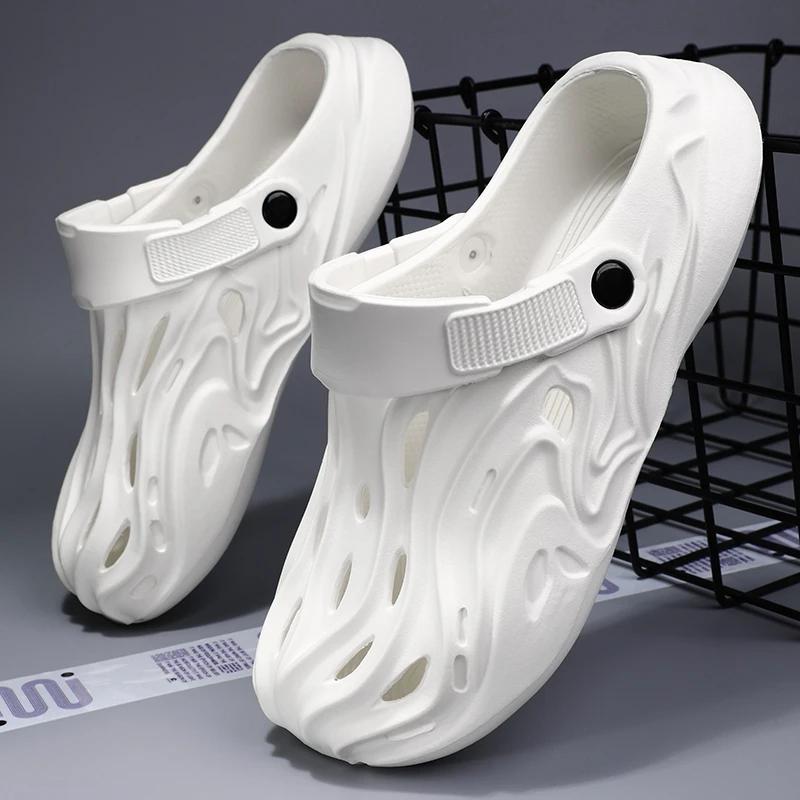 Sommer-Strand-Hausschuhe Herren 2024 Herren Sommer-Clogs für Herren Outdoor-Pantoletten Herren Gartenschuhe Männliche Sommer-Clogs