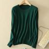 Stylish Women's Cashmere Loose Pullover Crew Neck Knit Sweater For Cozy Winter Wear
