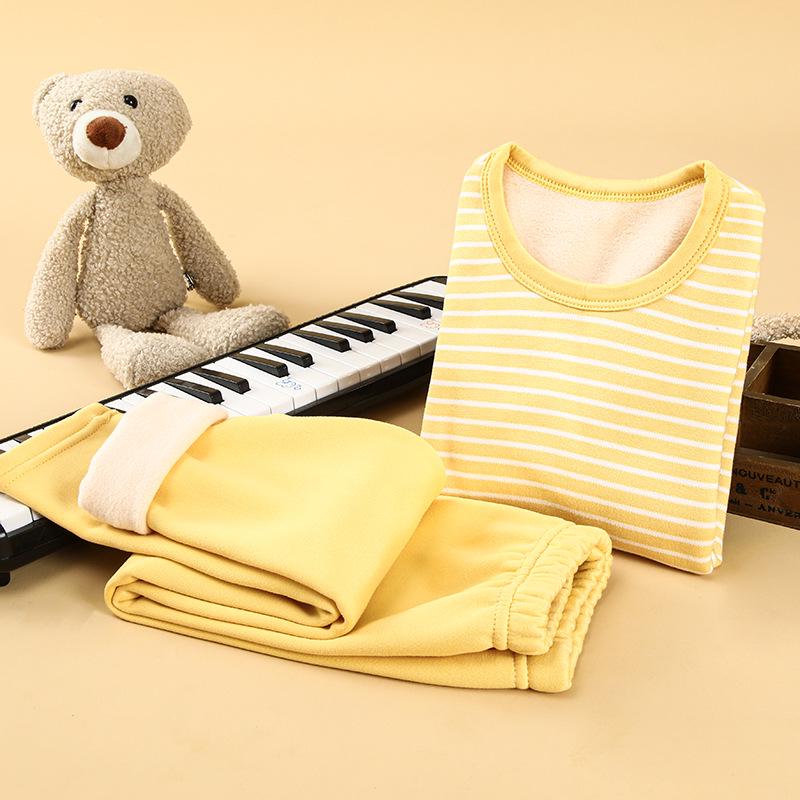 Warmer Winter-Unterwäsche-Set für Kinder mit Fleece-Futter: Herbstliche Thermoschicht & Homewear für Mädchen und Jungen