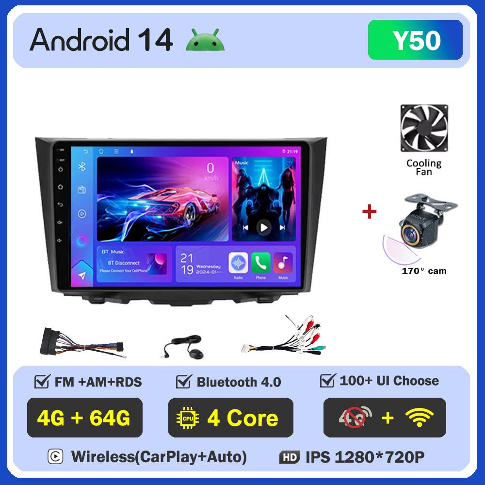 Android 14 For Suzuki Kizashi 2009-2015 Carplay Auto Screen Intelligent Car Systems Wireless Android Auto Car Multimedia Video