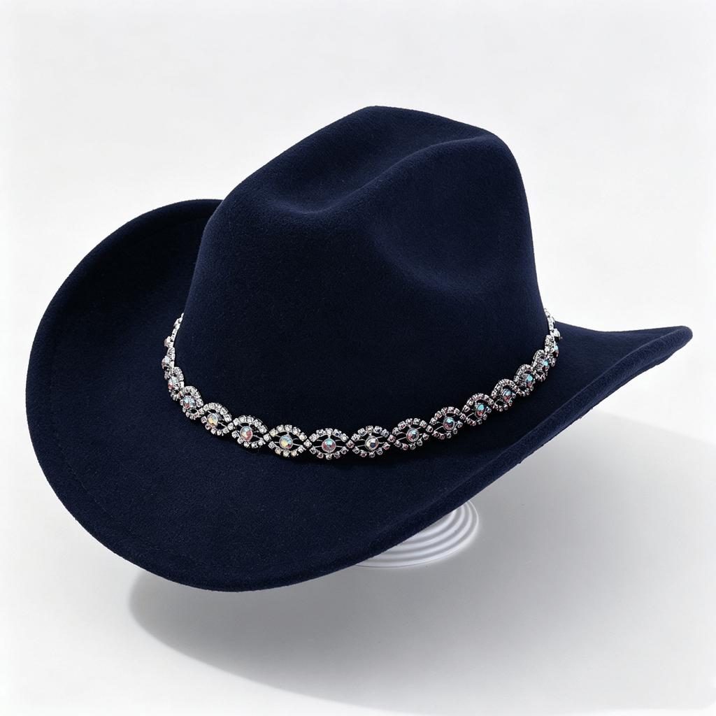Men and Women Jazz Top Hat Party Festival Stage Performance Simple Top Hat Premium Wool Hat Western Cowboy Hat