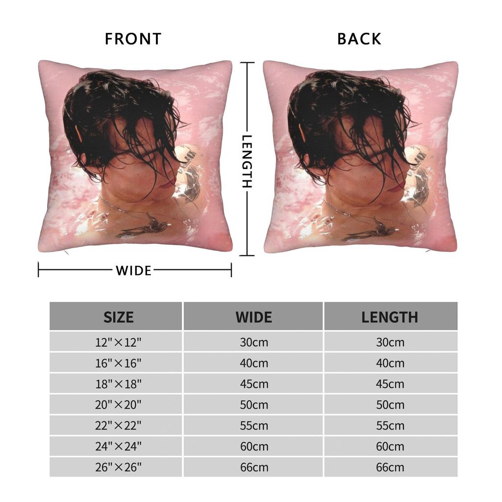 Kiss All The Time Album Square Pillow Cases Harrys Music Styles Cushion Covers Novelty Throw Pillow Case Cover For Home 40X40Cm