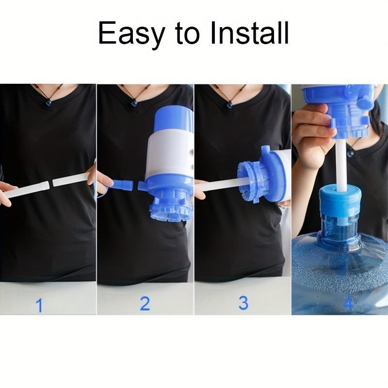 Pompă manuală pentru sticle de apă, pompă de presiune manuală pentru fântână de băut, pompă de presă a apei cu tub extra scurt, grad alimentar