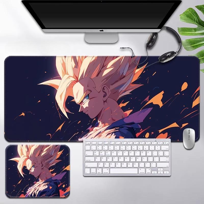 2025 Man Mouse Pad Super Popular Dragon Ball Mouse Pad Son Goku Printing Pattern Large Gaming Keyboard Office Desk Mat Super Saiyan Animation Desk Mat