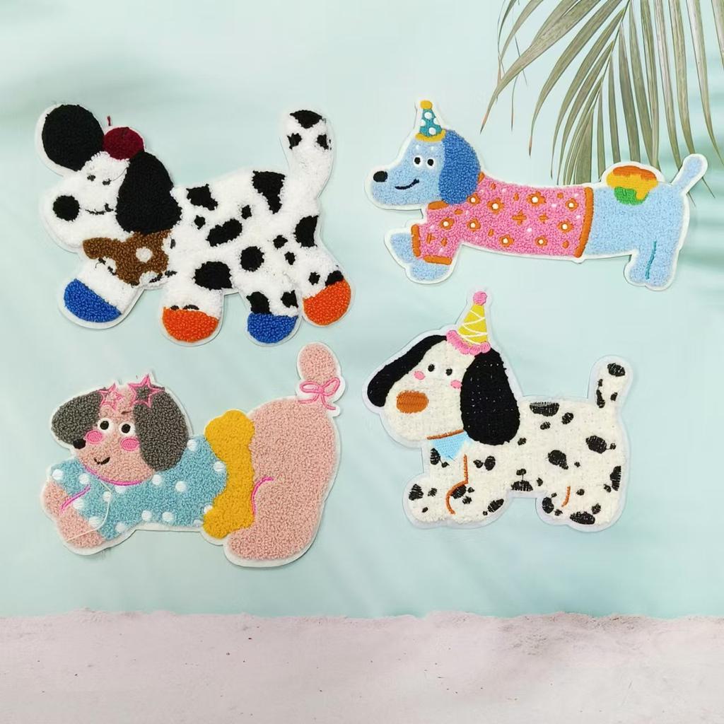 Computer Embroidery Towel Embroidery Dachshund Dog Cloth Sticker Clothes Bag Personalized Decoration Diy Patch Accessories