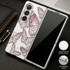 Line Butterfly Print Case For Samsung Z Fold 8 Ultra 7 6 5 Luxury Plating Leather Skin Hard Phone Cover For Galaxy Z Fold8 Fold7 Fold6