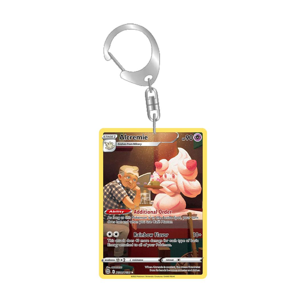Anime Cartoons Acrylic Key Buckle for Mew Raichu Starly Braixen Skitty Eevee Evolutions Team Rocket Self-Made Card Key Ring Gift