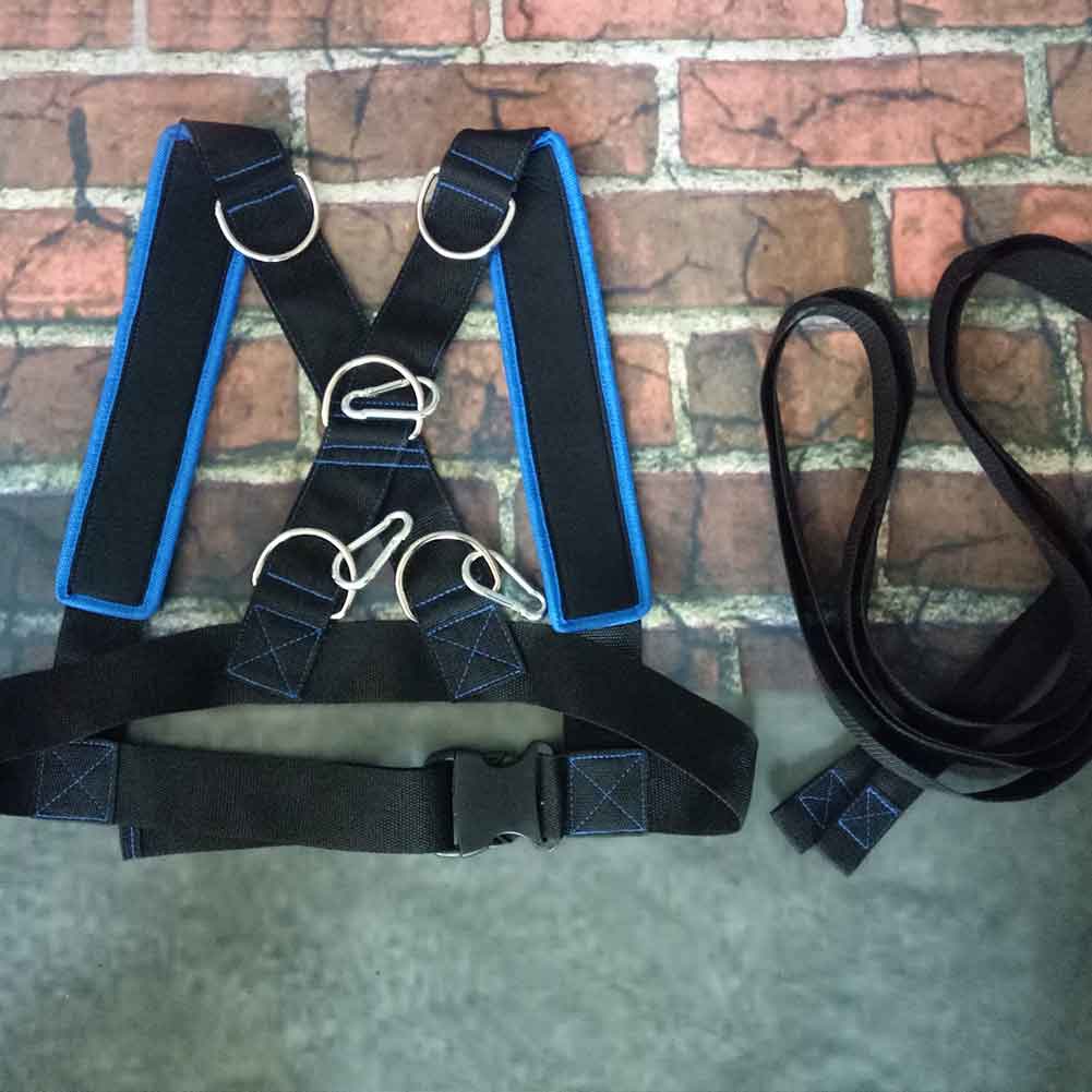 Adjustable Weight Trainer Speed Resistance Sled Shoulder Harness Training Equipment Fitness For Indoor Outdoor Power Belt