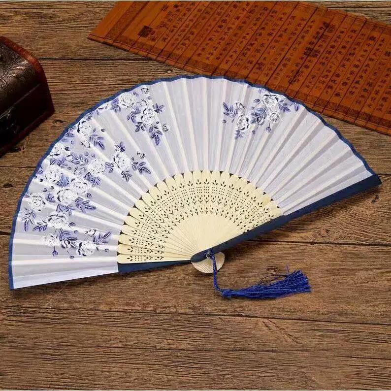 Ancient Style Folding Fan, Chinese Style Folding Fan with Smooth Opening and Closing, Retro Summer Classical Hanfu Cheongsam Small Folding Fan