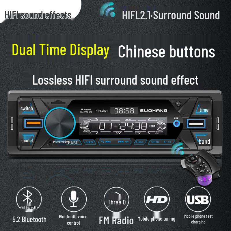 Stereo auto Bluetooth inteligent cu control vocal pentru mașini/camioane