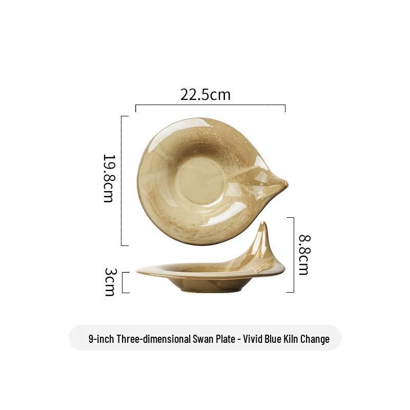 3D Swan Dessert Bowl - Ceramic Tableware for Afternoon Tea & Featured Cuisine