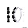 Black Awn Fashion Jewelry Classic Hoop Earrings Black Stone Hoop Earrings for Women Jewelry Gift