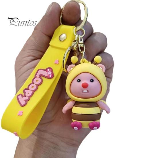 Klíčenka Roztomilá kreslená postavička Bobr Nerezová leštěná spona s obručou Humr Barevný držák na klíče Organizér na klíče Řemínek na zápěstí Přívěsek na klíče do školy