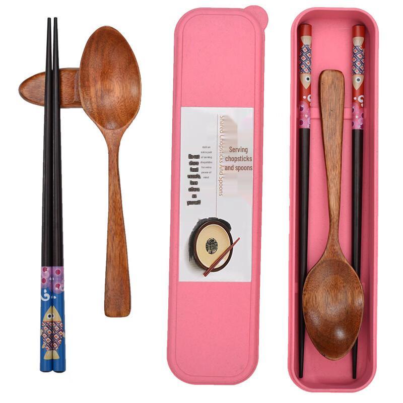DREAM Portable Wooden Chopsticks & Spoon Set